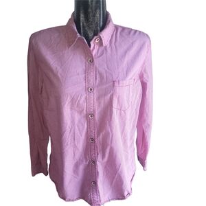 Original Weatherproof Vintage Red and White Gingham Button-Up Shirt L